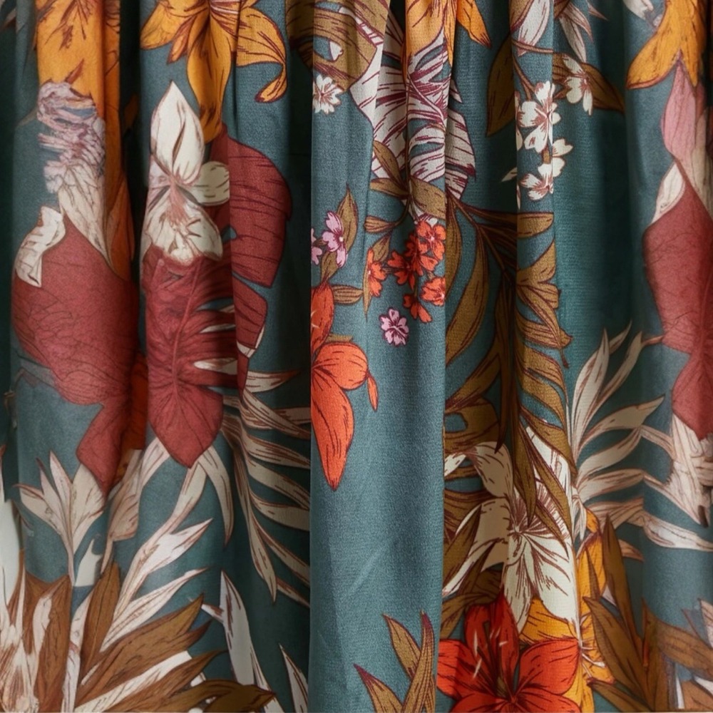 Showpo Vacay Ready Maxi Dress Size 14 Floral Plunge Neckline Thigh High Slit - Picture 5 of 15
